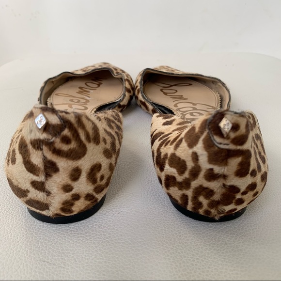 Sam Edelman Leopard Print Calf Hair Rodney D'orsay Flats - Picture 4 of 6